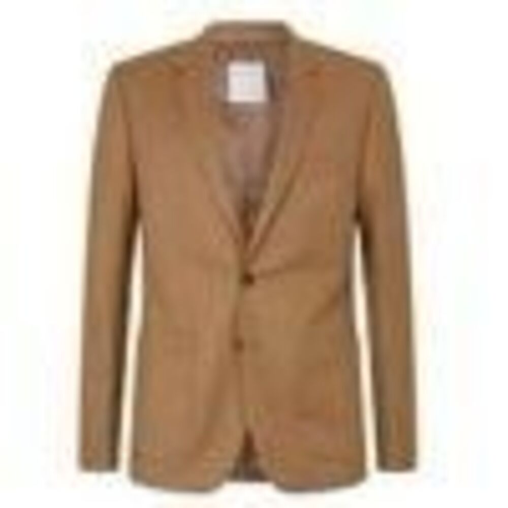 Sandro Men's Notch Flannel  Suit Jacket in Camel, 54EU NEW NWT